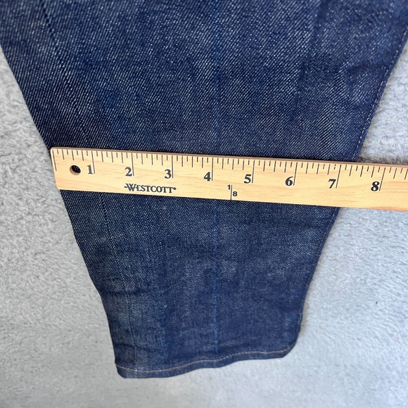 Uniqlo Jeans Mens 36x32 Blue Dark Wash Slim Straight Leg‎ Kaihara Selvedge - Picture 7 of 14